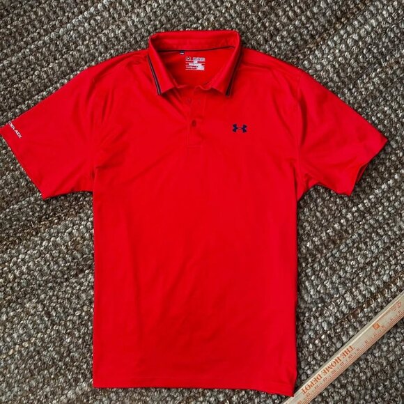 UA Under Armour Coldblack Men’s Polo Shirt Red (2XL) - Picture 1 of 5